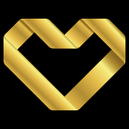 goldenes Herz Icon